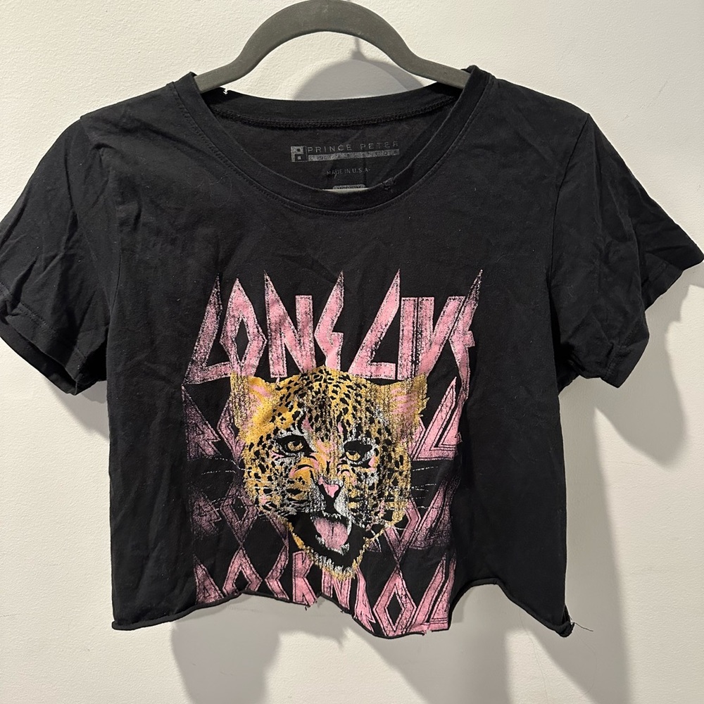 Prince Peter crop tiger band tee